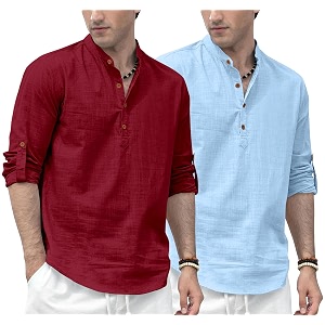 Zombom Mens Combo Cotton Polyester Blend Solid