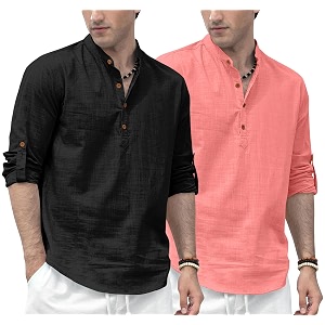 Zombom Mens Combo Cotton Polyester Blend Solid
