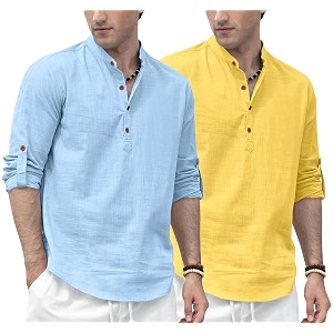 Zombom Mens Combo Cotton Polyester Blend Solid
