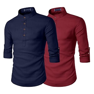 Zombom Mens Combo Cotton Polyester Blend Solid