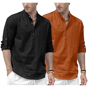 Zombom Mens Combo Cotton Polyester Blend Solid