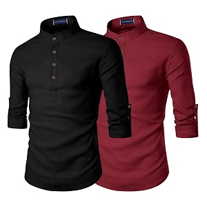 Zombom Mens Combo Cotton Polyester Blend Solid
