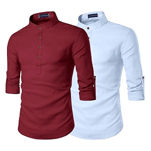Zombom Mens Combo Cotton Polyester Blend Solid
