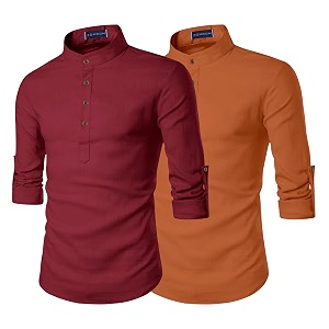 Zombom Mens Combo Cotton Polyester Blend Solid