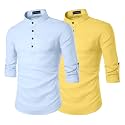 Zombom Men39s Combo Cotton Polyester Blend Solid