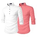 Zombom Men39s Combo Cotton Polyester Blend Solid