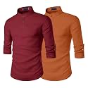 Zombom Men39s Combo Cotton Polyester Blend Solid
