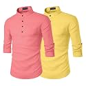 Zombom Men39s Combo Cotton Polyester Blend Solid