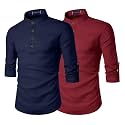 Zombom Men39s Combo Cotton Polyester Blend Solid