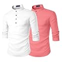 Zombom Men39s Combo Cotton Polyester Blend Solid