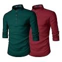 Zombom Men39s Combo Cotton Polyester Blend Solid