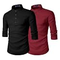 Zombom Men39s Combo Cotton Polyester Blend Solid