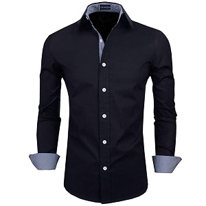 Zombom Mens Solid Cotton Blend Regular Fit