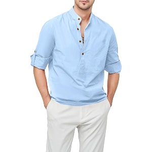 zombom men39s cotton blend mandarin collar self one design full sleeve casual short kurta