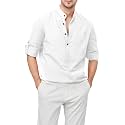 Zombom Men's Cotton Blend Mandarin Collar Self One Design Full Sleeve Casual Short Kurta