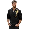 Zombom Men39s Cotton Polyester Blend Mandarin Collar