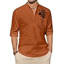 Zombom Men39s Cotton Polyester Blend Mandarin Collar