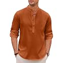 Zombom Men39s Kurta Chinese Collar Long