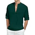Zombom Men39s Kurta Chinese Collar Long