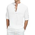 Zombom Men39s Kurta Chinese Collar Long