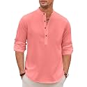 Zombom Men39s Kurta Chinese Collar Long
