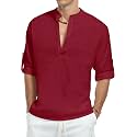 Zombom Men39s Kurta Chinese Collar Long