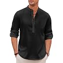 Zombom Men39s Kurta Chinese Collar Long