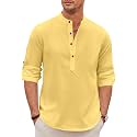 Zombom Men39s Kurta Chinese Collar Long