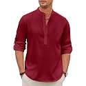 Zombom Men39s Kurta Chinese Collar Long