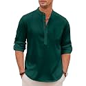 Zombom Men39s Kurta Chinese Collar Long