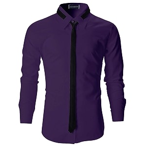 Zombom Mens Regular Fit Casual Shirts