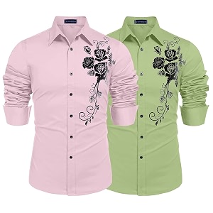 Zombom Mens Regular Fit Cotton Blend Printed