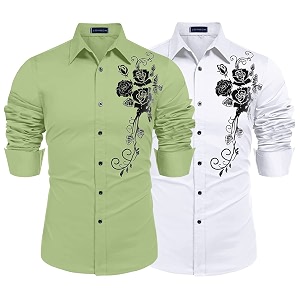 Zombom Mens Regular Fit Cotton Blend Printed