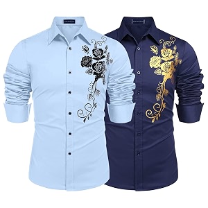 Zombom Mens Regular Fit Cotton Blend Printed