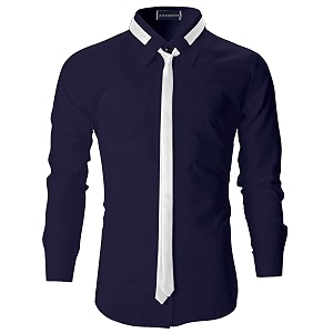 Zombom Mens Regular Fit Casual Shirts