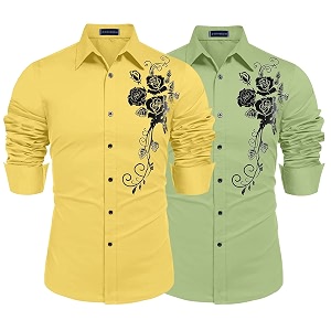 Zombom Mens Regular Fit Cotton Blend Printed