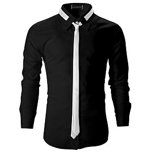 Zombom Mens Regular Fit Casual Shirts