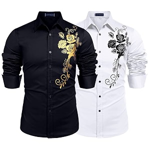 Zombom Mens Regular Fit Cotton Blend Printed