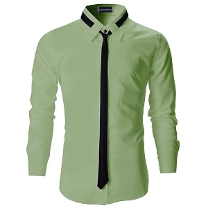 Zombom Mens Regular Fit Casual Shirts