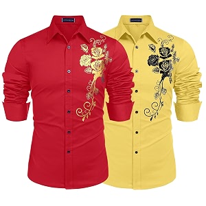 Zombom Mens Regular Fit Cotton Blend Printed