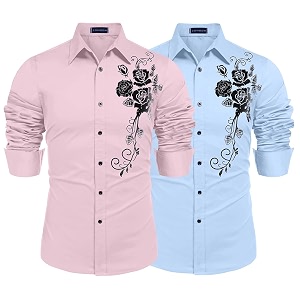 Zombom Mens Regular Fit Cotton Blend Printed
