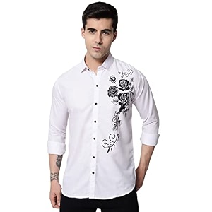 Zombom Mens Regular Fit Cotton Blend Printed