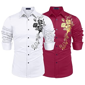 Zombom Mens Regular Fit Cotton Blend Printed