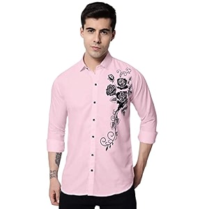 Zombom Mens Regular Fit Cotton Blend Printed