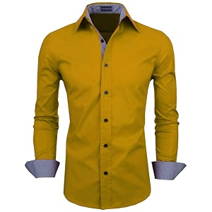 Zombom Mens Solid Cotton Blend Regular Fit