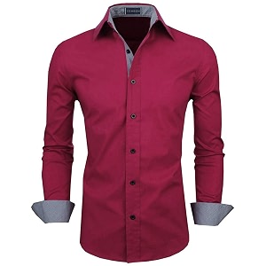 Zombom Mens Solid Cotton Blend Regular Fit