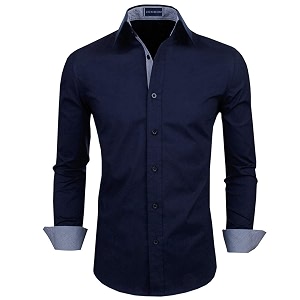 Zombom Mens Solid Cotton Blend Regular Fit