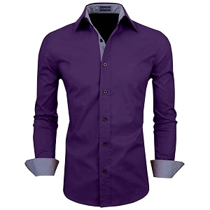 Zombom Mens Solid Cotton Blend Regular Fit