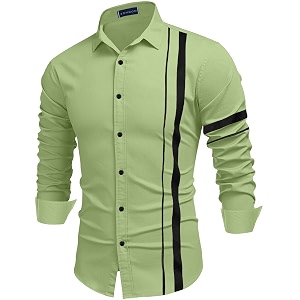 Zombom Men Cotton Polyester Blend Regular Fit