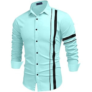Zombom Men Cotton Polyester Blend Regular Fit